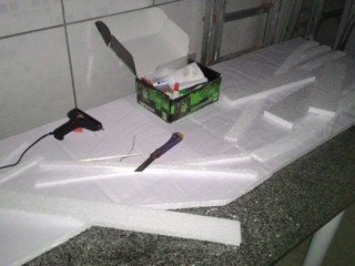 maquete em faze de construção